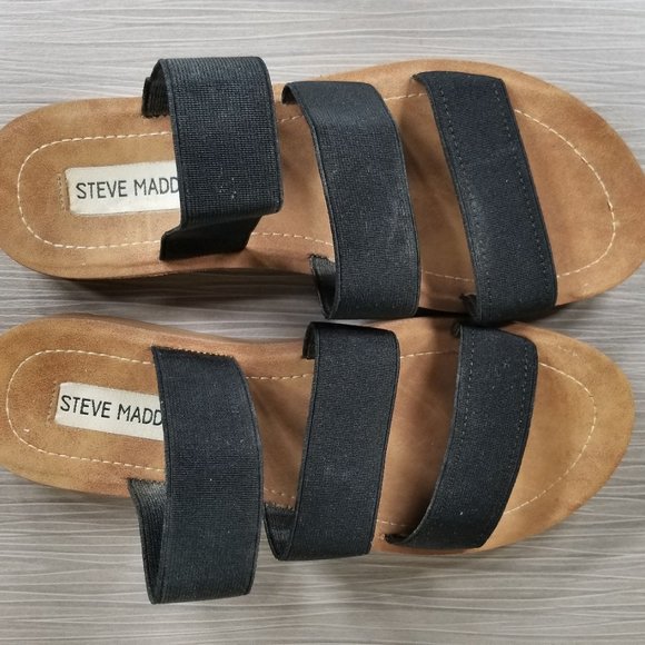 Steve Madden Pascale Slide Sandal, Black Fabric, Womens Size 7 M / 37.5 - Picture 6 of 8